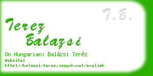 terez balazsi business card
